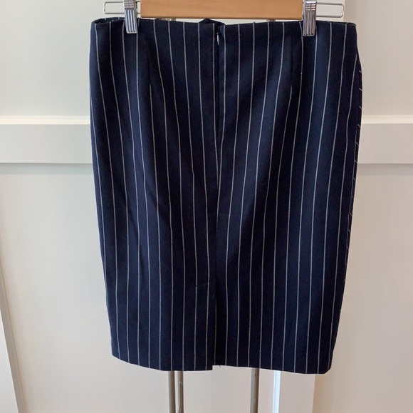 Pencil Skirt Navy/White Pinstripe - Picture 3 of 10